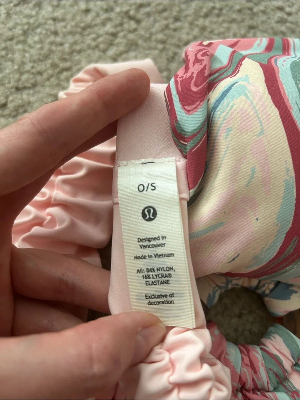 Lululemon Nulux Gathered Headband Strawberry Milkshake